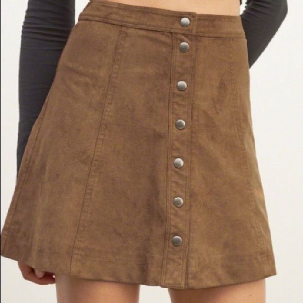 Abercrombie & Fitch Tan Suede Skirt